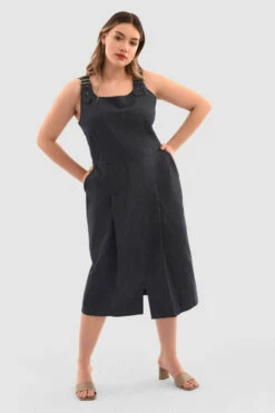 ClosetLondon Curves Denim Sleeveless Midi Dress 8 ClosetLondon Curves Denim Sleeveless Midi Dress -Closet London Popular Shop Pd1948 Blue DSC 5614 06778.1651053975