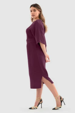 Closet London Curves PURPLE Kimono Midi Dress -Closet London Popular Shop Pd6632 Blue DSC 5193 689341 08571.1687265916