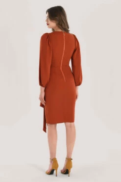 Closet London Rust Pleated Wrap Dress -Closet London Popular Shop PdgoZD8g 25691.1623073907