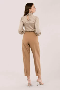 Closet London Camel Brown Wide Leg Pleated Trousers -Closet London Popular Shop RWdw5uQE 92248.1627472940