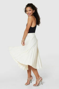 Closet London Cream Pleated Skirt -Closet London Popular Shop S5535 CREAM 0535 34530.1678726250