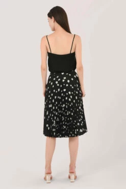 Closet London Black Polka Dot Pleated Skirt -Closet London Popular Shop S6559 DSC 3483 85915.1598978164