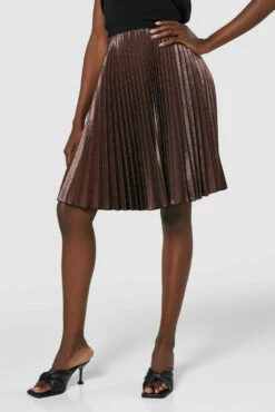 Closet London Bronze Elasticated Pleated Skirt -Closet London Popular Shop S7758 BRONZE 20211019 Closet ADDITIONAL 1398 48564.1638365731