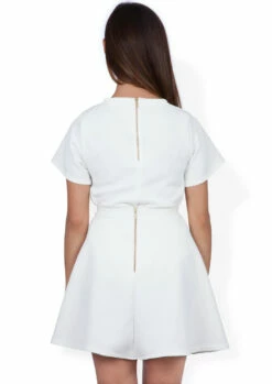Closet London Ivory Panel Skirt -Closet London Popular Shop S786 WHITE BACK MODEL 89353.1605627172