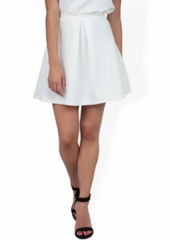 Closet London Ivory Panel Skirt -Closet London Popular Shop S786 WHITE FRONT 46781.1605627184