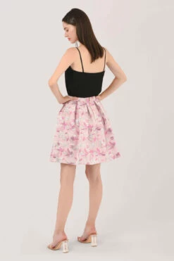 Closet London Pink Jacquard Box Pleat Skirt -Closet London Popular Shop S817D DSC 3528 72463.1598978200