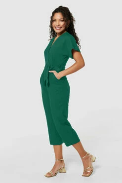 Closet London Petite Emerald GreenWrap Jumpsuit -Closet London Popular Shop T5143 BLACK 1448 02330 139661 18583.1696602676