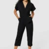 Closet London Petite Black Wrap Jumpsuit -Closet London Popular Shop T5143 BLACK 1458 03821 54306.1678893884