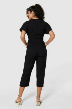 Closet London Petite Black Wrap Jumpsuit -Closet London Popular Shop T5143 BLACK 1475 13521 89616.1678893869