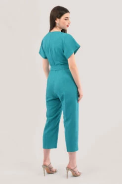 Closet London Blue Wrap Over Tie Front Jumpsuit -Closet London Popular Shop T5143 DSC 5198 10930.1619612667