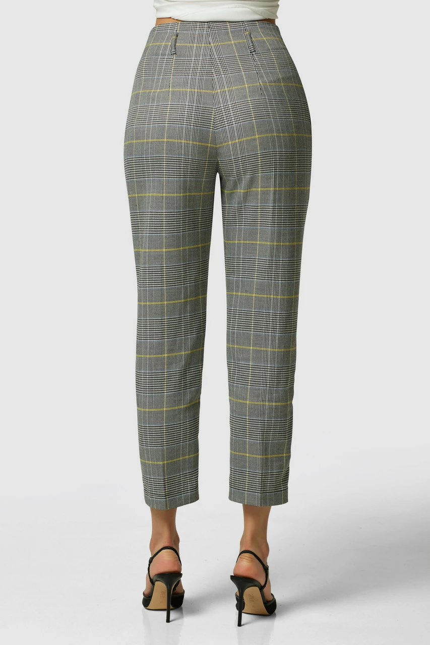 Closet London Black Dog Tooth Print Paper Bag Trousers 6 Closet London Black Dog Tooth Print Paper Bag Trousers - Image 4