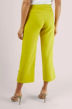 Closet London Lime Crop Trousers With Button Detail -Closet London Popular Shop T5588 BLUE 3 47001.1566395401