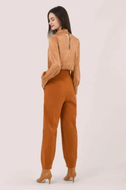 Closet London Tan D-Ring Waist Trousers -Closet London Popular Shop T6343 DSC 2659 94898.1598526589