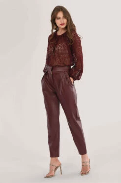 Closet London Maroon Red Pleated Trouser -Closet London Popular Shop T6405 DSC 9118 68436.1603103369
