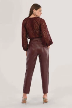 Closet London Maroon Red Pleated Trouser -Closet London Popular Shop T6405 DSC 9127 77067.1603103369