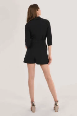 Closet London Black Tuxedo Collar Playsuit -Closet London Popular Shop T6424 DSC 8545 86174.1603104497