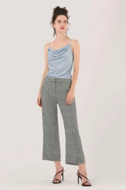 Closet London Black Vent Straight Leg Print Trousers -Closet London Popular Shop T6578 DSC 5342 81709.1606820840