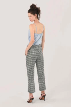 Closet London Black Vent Straight Leg Print Trousers -Closet London Popular Shop T6578 DSC 5350 06363.1606820851