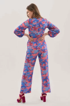 Closet London Blue Gathered Neck Jumpsuit -Closet London Popular Shop T6652 DSC 0723 04703.1624022242