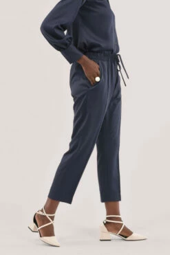 Closet London Navy Elasticated Waist Trousers -Closet London Popular Shop T6730 DSC 4909 75209.1616411181