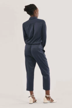 Closet London Navy Elasticated Waist Trousers -Closet London Popular Shop T6730 DSC 4913 81313.1616411168