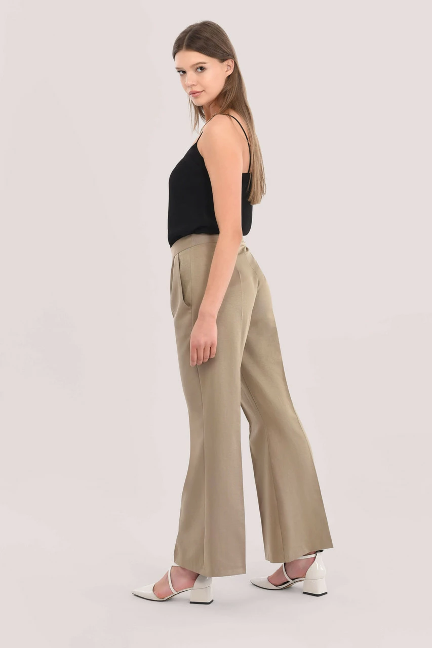 Closet London Beige Fit & Flare Trouser 6 Closet London Beige Fit & Flare Trouser - Image 4