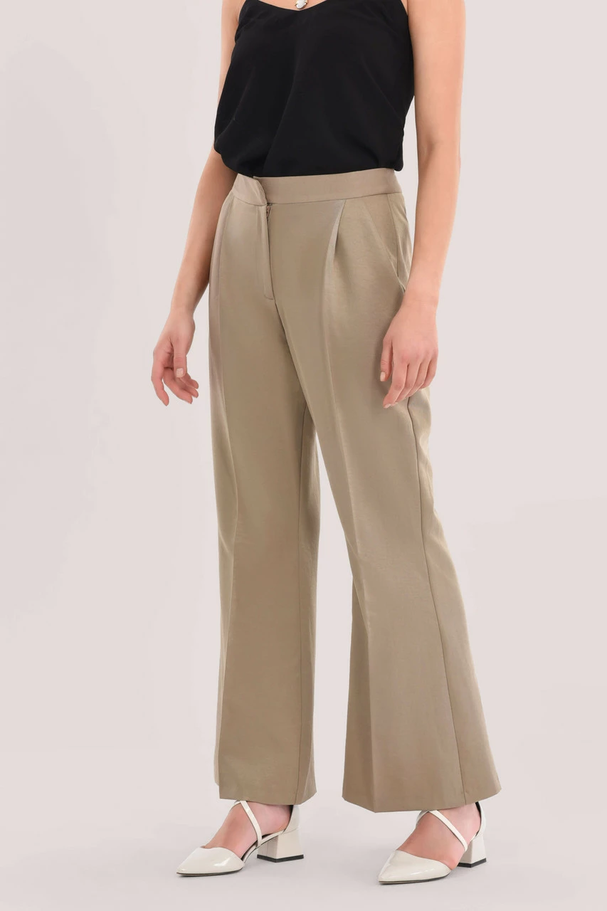 Closet London Beige Fit & Flare Trouser 4 Closet London Beige Fit & Flare Trouser - Image 2