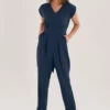 Closet London Navy V-Neck Jumpsuit -Closet London Popular Shop T6978 DSC 1837 04516.1633090140