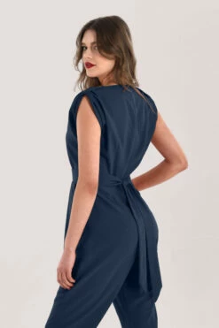 Closet London Navy V-Neck Jumpsuit -Closet London Popular Shop T6978 DSC 1853 31829.1624024598