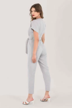 Closet London Grey Pleated Wrap Jumpsuit -Closet London Popular Shop T7031 DSC 2309 76703.1623341160
