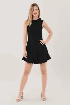 Closet London Black High Neck Playsuit