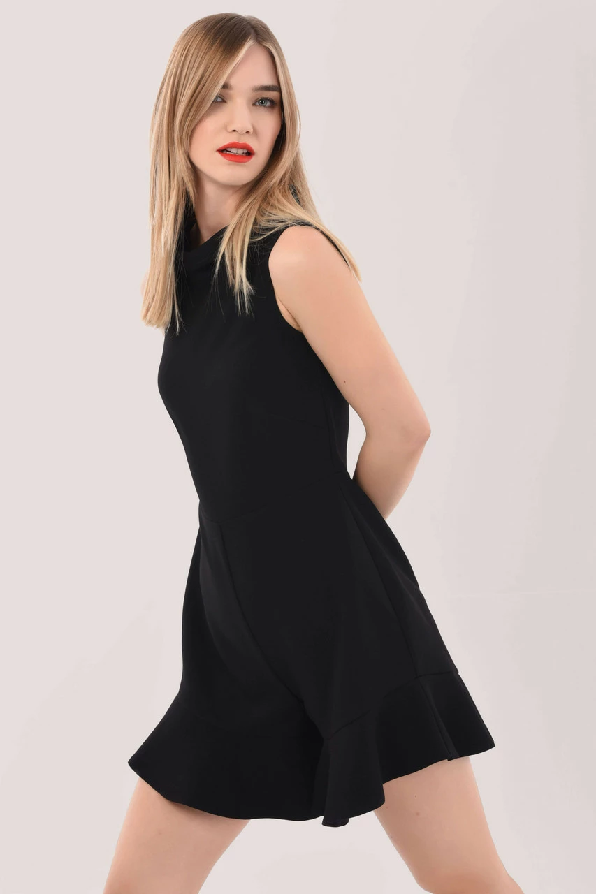 Closet London Black High Neck Playsuit 5 Closet London Black High Neck Playsuit - Image 3