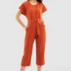 Closet London Rust KimonoSleeveJumpsuit