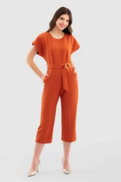 Closet London Rust KimonoSleeveJumpsuit