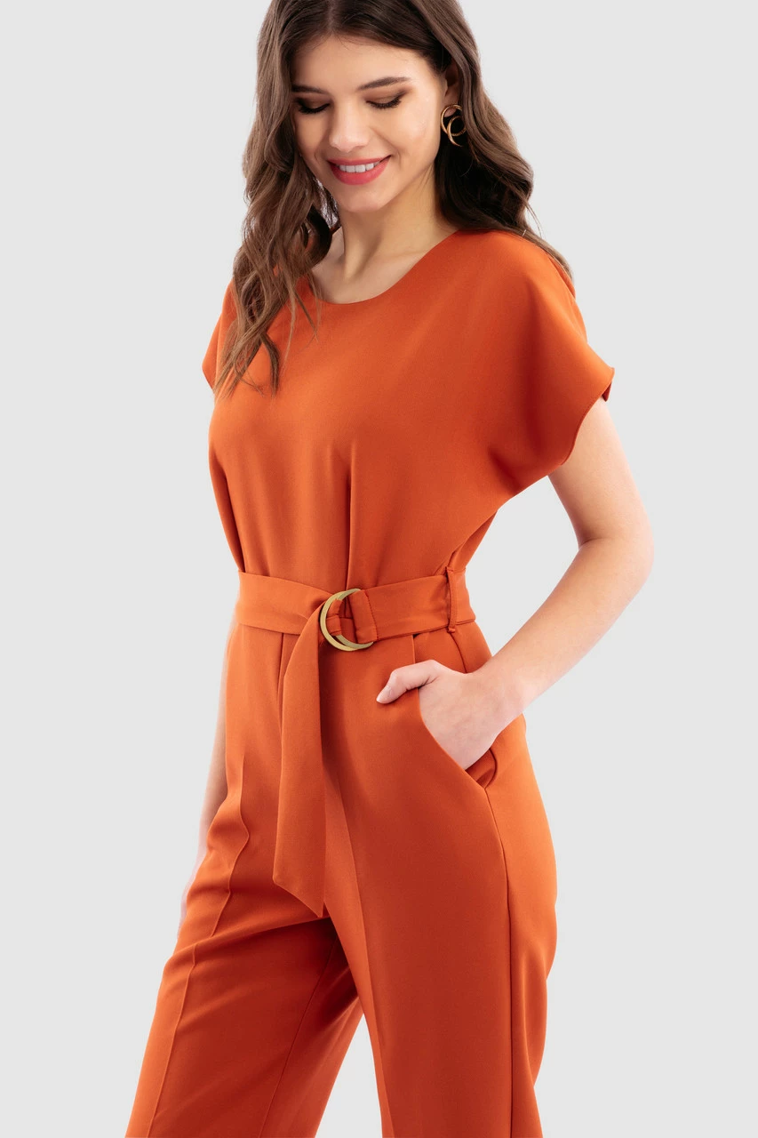 Closet London Rust KimonoSleeveJumpsuit 5 Closet London Rust KimonoSleeveJumpsuit - Image 3