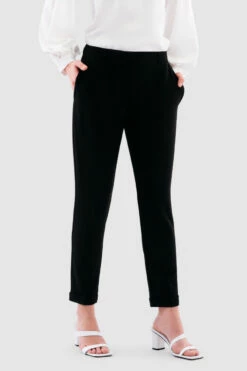 Closet London Black Straight Leg Trousers -Closet London Popular Shop T7093 Black DSC 6512 37398.1673440699