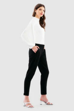 Closet London Black Straight Leg Trousers -Closet London Popular Shop T7093 Black DSC 6523 49526.1651058742