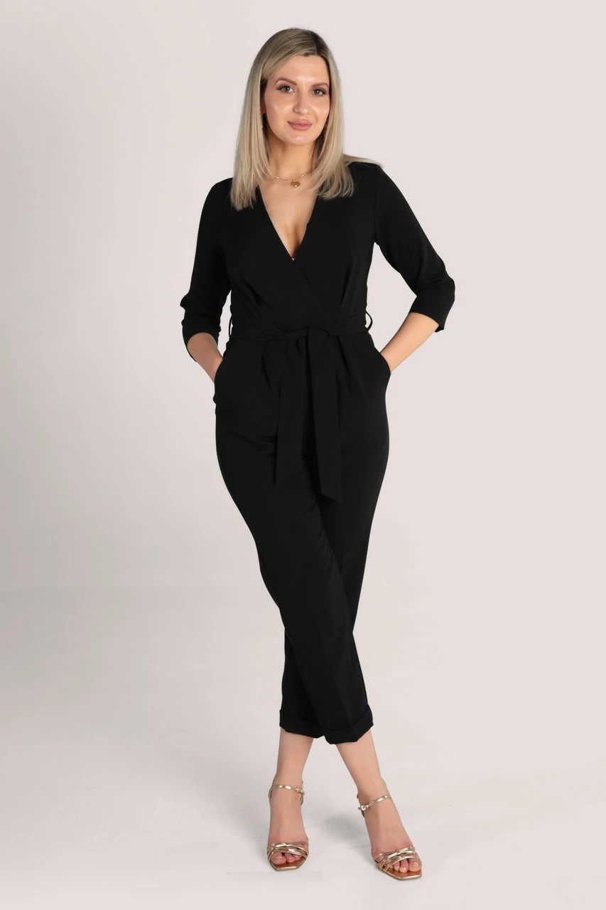 Closet LondonCross Over Jumpsuit Black 3 Closet LondonCross Over Jumpsuit Black