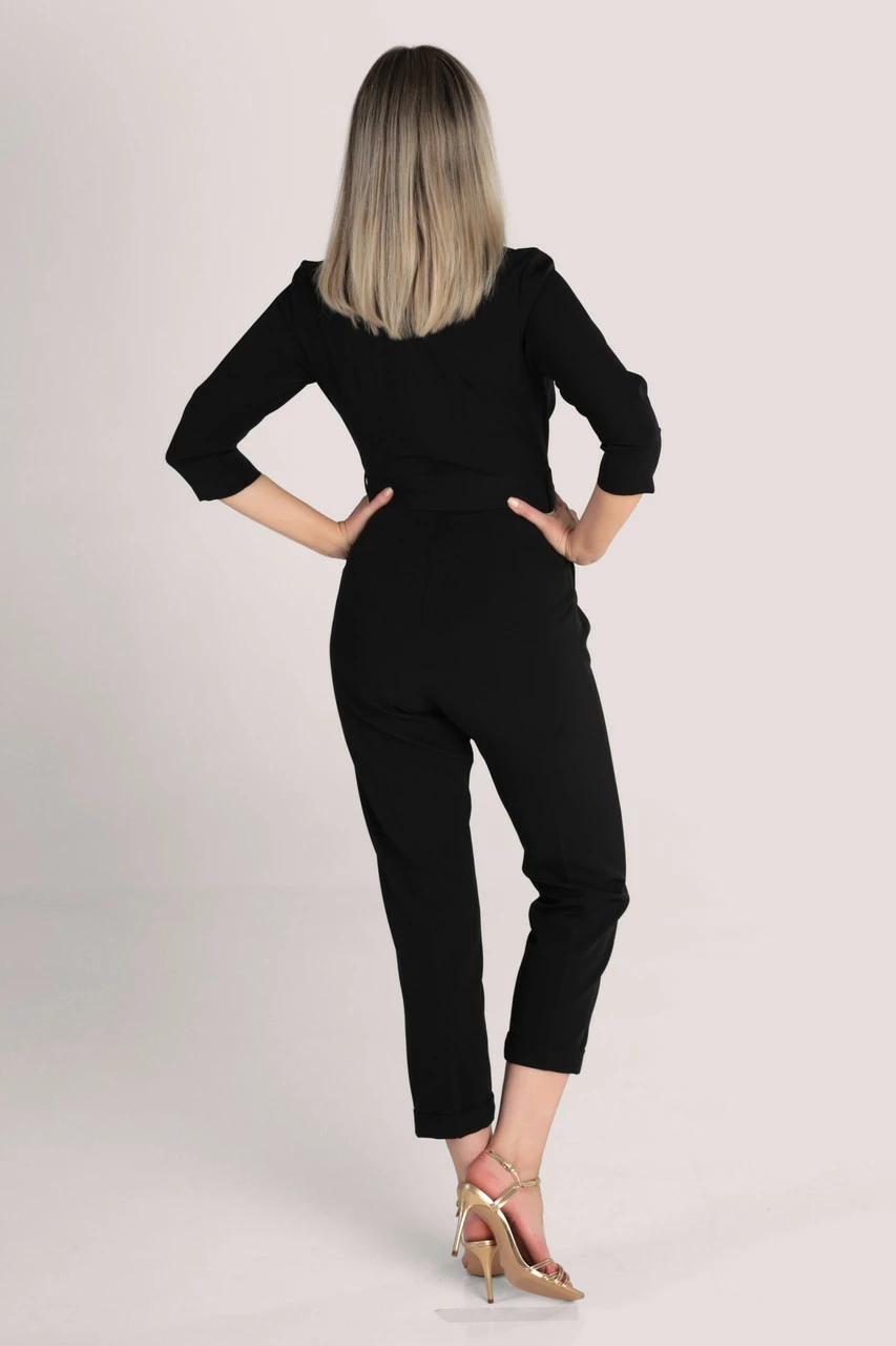 Closet LondonCross Over Jumpsuit Black 6 Closet LondonCross Over Jumpsuit Black - Image 4