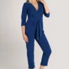 Closet London Blue Cross Over Jumpsuit