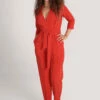 Closet London Orange Cross Over Jumpsuit -Closet London Popular Shop T7099 ORANGE 19 99766.1633090071