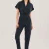 Closet London Navy Wrap Front Kimono Jumpsuit -Closet London Popular Shop T7112 DSC 8699 19533.1633090095