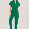 ClosetLondon Dark Green Wrap Front Kimono Jumpsuit