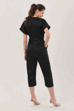 Closet London Black Jacquard Print Wrap Jumpsuit -Closet London Popular Shop T7139 6000 85325.1628691729