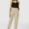 Closet London Stone BeigePleated Hem Trouser