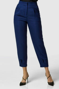 Closet London Navy BluePleated Hem Trouser -Closet London Popular Shop T7143 B7089 4217 36206.1651223222