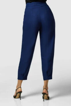 Closet London Navy BluePleated Hem Trouser -Closet London Popular Shop T7143 B7089 4221 48305.1633955931