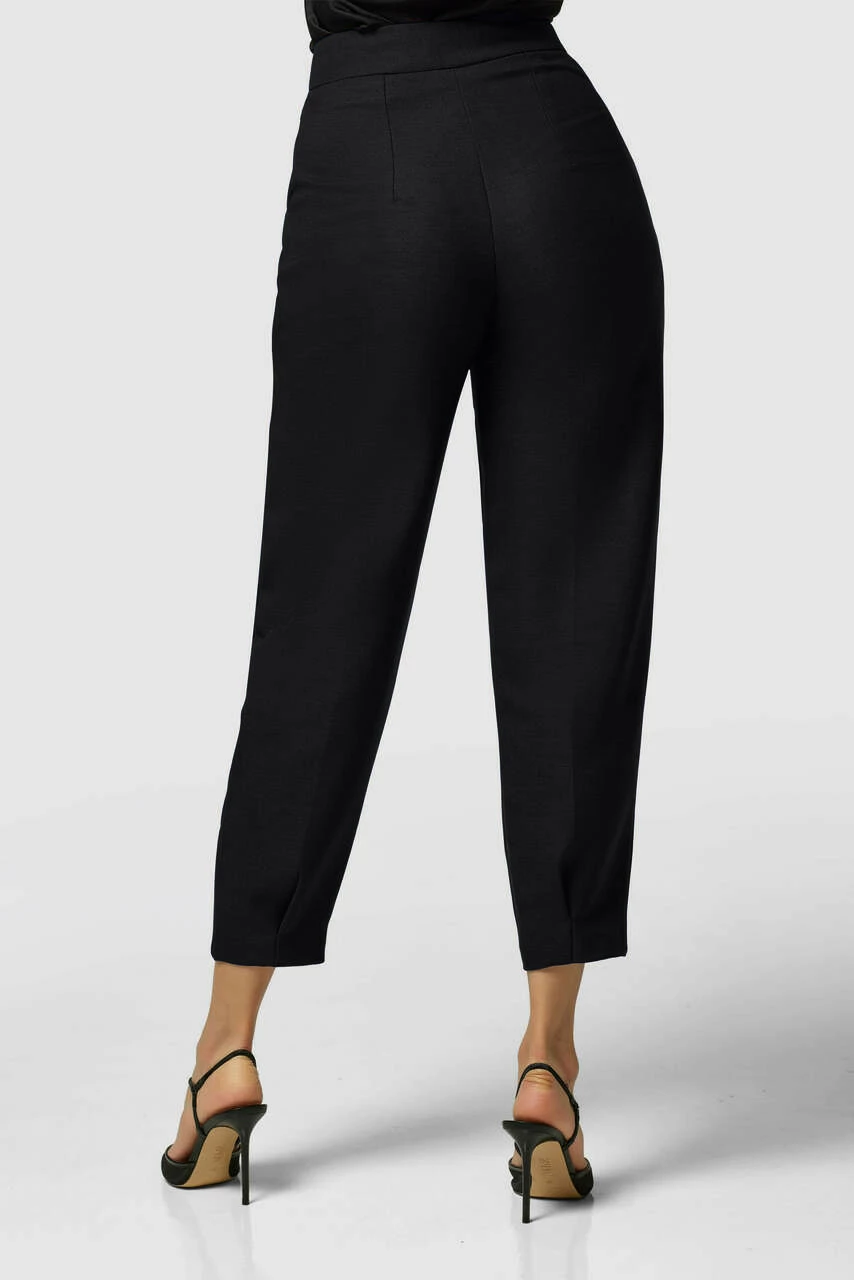 Closet London Black Pleated Hem Trouser 6 Closet London Black Pleated Hem Trouser - Image 4