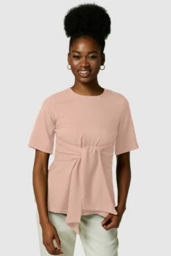 Closet London Blush Tie Waist Top -Closet London Popular Shop T7149 B7106 4482 01205.1635172599