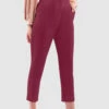 Closet London Wine Burgundy Cigarette Trouser